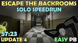 Escape The Backrooms - SOLO Speedrun UPDATE 4 (57:23)