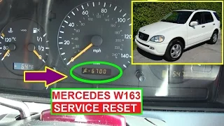 Mercedes w163 Service Reset  Oil Life Reset on ML320 ML430 ML350 ML500 ML270 ML230 ML400