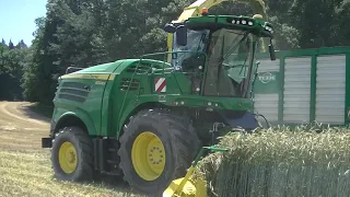 Sklizeň Žita 2020 s John Deere 8500i + Kemper 360 Plus