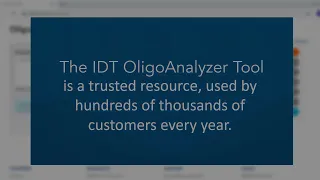 How to use the IDT OligoAnalyzer™ Tool