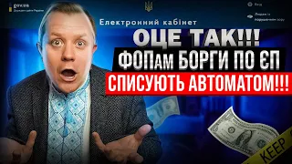 Списують борги по єдиному податку для ФОП 1 та 2 групи!!! Автоматично!!! Але не для всіх(