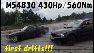 E46 330i GT30 Turbo - pierwszy drift event!