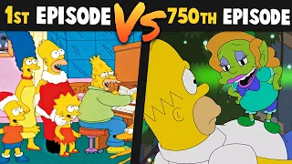 1st Episode Vs. 750th Episode of The Simpsons