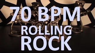 70 BPM - Rolling Rock - 4/4 Drum Track - Metronome - Drum Beat