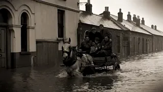 Flooding of Fairview, North Strand and east wall, Dublin, Ireland  10th December 1954