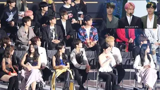 190424 Red Velvet 레드벨벳 REACTION to BTS 방탄소년단 Win U+ Idol Live Popularity Speech at TMA 2019