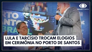 Lula e Tarcísio de Freitas trocam afagos em anúncio de investimento | Jornal da Band