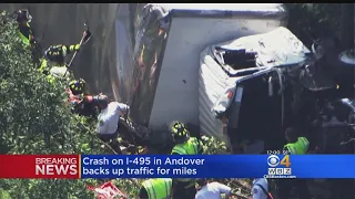 Crash On 495 In Andover Backs Up Traffic For Miles