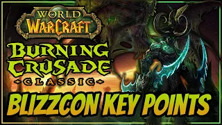 TBC Classic Confirmed! Blizzcon Key Points - HUGE changes coming with Burning Crusade Classic