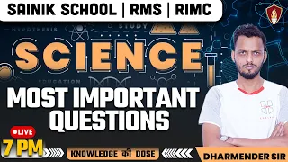 Science Most Important Questions For RIMC, RMS and Sainik School | Military School Online Coaching