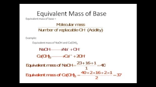 how to calculate Equivalent Mass