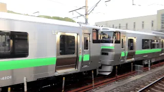 【12両編成】JR北海道733系B-4101+B-4102編成 甲種輸送　米原駅通過