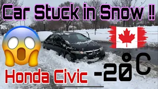 Car stuck in snow | Canada | Montreal | 2021