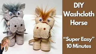 Diy: Create A Cute Washcloth Horse In Minutes!  / Easy Towel Origami