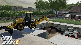 🚧CLEANING THE POOL ON MULTIPLAYER🚧||PUBLIC WORKS ON CHAMPS DE FRANCE||FS19 MINING MODS