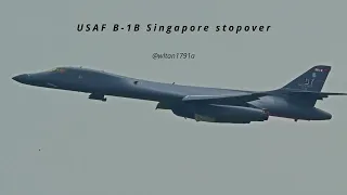 USAF B-1B bomber in Singapore #usaf #airforce #b1 #b1blancer #bombers #thersaf #planespotting