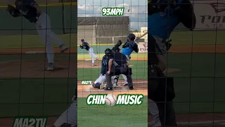 Chin Music⚾️ Sometimes pitches get away-Sometimes pitchers send a message.  #Baseball ⚾️ #Life