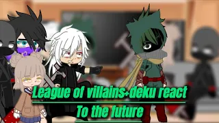 League of villains+Deku react to the future | angst | ⚠️ no ships ⚠️