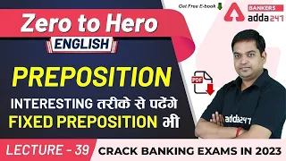 Preposition (Part 1) | English | Adda247 Banking Classes | Lec-39