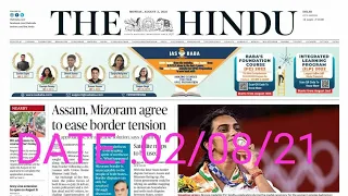 2August 2021 / The Hindu Newspaper Analysis / Current Affairs 2021 #UPSC #IAS #Today_The_Hindu /