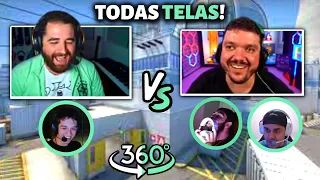 Melhor partida do Gaules?! Lobby 360º Gaules vs FalleN 🔥 ft. Chelo, JOTA, VINI, Lett e Zakk