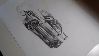 Mitsubishi Evolation 9 car drawing