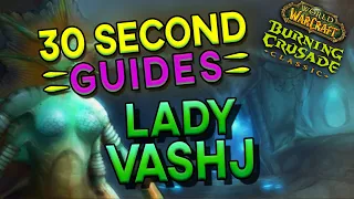 Lady Vashj - Serpentshrine Cavern - 30 Second Guides