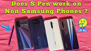 Does S Pen work on Non Samsung Phones ? Vivo, Poco, Oppo and Realme phone test