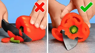 Fast Ways to Cut & Peel Fruits and Veggies 🍍🔪