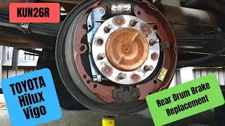 Toyota Hilux/Vigo rear drum brake replacement 2005 - 2015