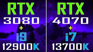 RTX 3080 +INTEL i9 12900K vs RTX 4070 +INTEL i7 13700K || PC GAMES TEST ||