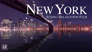 New York 4K Scenic Relaxation Film | NY City Drone Video | Manhattan 4K | Statue of Liberty | #NY4K