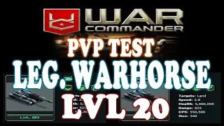 War Commander: Legendary Warhorse lvl 20 - PVP - Flat a level 49 - 1 min repair