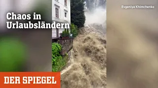 Chaos in Urlaubsländern: Wassermassen in den Alpen – Feuer auf Sizilien | DER SPIEGEL