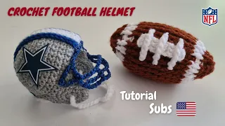 Original casco de futbol americano en CROCHET | El mejor regalo para lo que gustan del deporte
