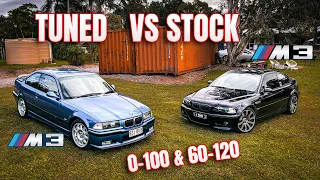 TUNED E36 M3 EVO Vs STOCK BMW E46 M3: WHICH IS FASTER