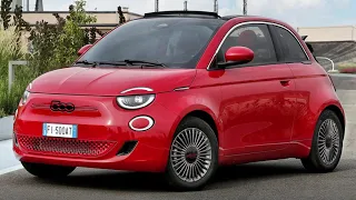 2021 NEW Fiat 500 RED interior, exterior and details.