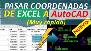 Pasar coordenadas de Excel a AutoCAD con detalles descripción, Importar Puntos de CSV a AutoCAD Lisp