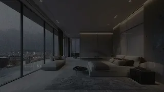 Relaxing In A Luxury Apartment On A Rainy Day | Natural Rain Sounds For Instant Sleep