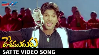 Allu Arjun Teaches his Philosophy | Satte Video Song | Desamuduru Telugu Movie Scenes | Hansika