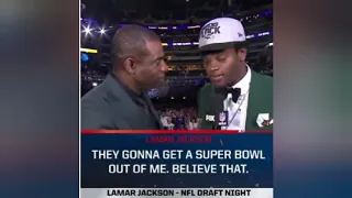 Lamar Jackson on draft night