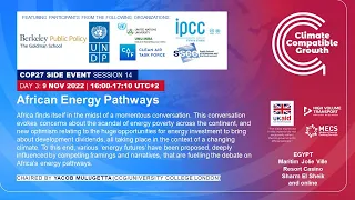 CCG COP27 Side Event 14: 'African Energy Pathways'
