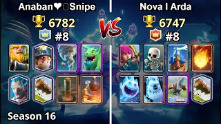 Clash Royale Top 200 - Anaban❤️Snipe vs Nova I Arda