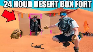 24 HOUR DESERT BOX FORT CHALLENGE!! 📦☀️