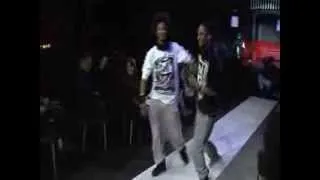 Les Twins being silly at a fashion show