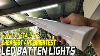 Replace old Fluro Batten lights with these NEW CHEAP SUPER BRIGHT LED LIGHTS! // How to install them