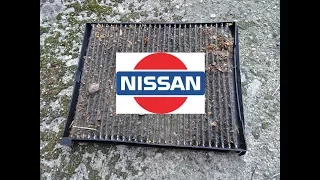 NASTY! 20 Years old Nissan Cabin Air filter @Nissan Primera P11!