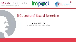 [SCL Lecture] The use of human trafficking and sexual violence as tactic of terrorism