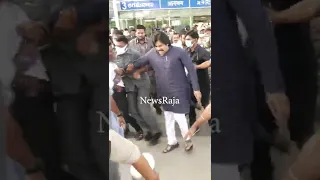 Power Star Pawan Kalyan Entry | Arrival Block Gannavaram Airport | AP Politics