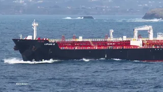 Chemical/Oil Tanker LIPARI M departing from A Coruña [4K]